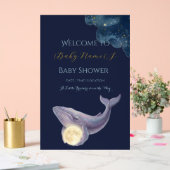 Hemelse Maan Baby Shower Welkom Bord | Walvis & (Huwelijk)