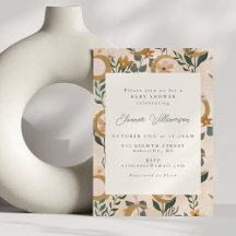Hemelse Maan Bloemige Boho Neutrale Baby Shower