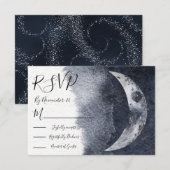 Hemelse Maan Bruiloftsantwoordkaarten RSVP (Voorkant / Achterkant)