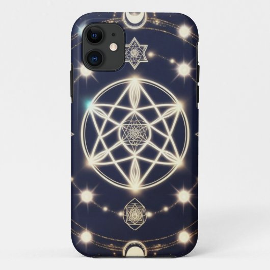 Hemelse Maan Cyclus Mandala – Heilige Geometrie Case-Mate iPhone Case (Achterkant)
