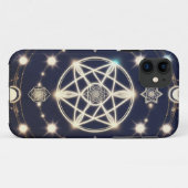Hemelse Maan Cyclus Mandala – Heilige Geometrie Case-Mate iPhone Case (Achterkant (horizontaal))