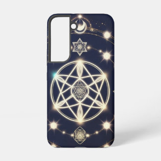 Hemelse Maan Cyclus Mandala – Heilige Geometrie Samsung Galaxy Hoesje