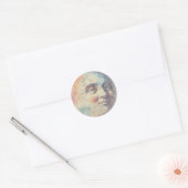 Hemelse Maan Droom Vintage Sticker (Envelop)