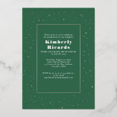 Hemelse Maan en Sterren Afgestudeerde Foto Afstude Folie Uitnodiging (Achterkant)