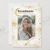 Hemelse Maan en Sterren Afgestudeerde Foto Afstude Kaart (Voorkant)