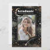 Hemelse Maan en Sterren Afstudeerfoto Afstuderen Kaart (Voorkant)