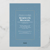 Hemelse Maan en Sterren Afstuderen Foto Afstuderen Folie Uitnodiging (Achterkant)