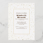 Hemelse Maan en Sterren Afstuderen Foto Afstuderen Folie Uitnodiging (Achterkant)