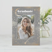 Hemelse Maan en Sterren Afstuderen Foto Afstuderen Kaart (Staand voorkant)