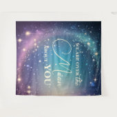 Hemelse maan en sterren baby shower wandkleed (Voorkant (horizontaal))