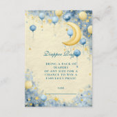 Hemelse Maan en Sterren Diapper Raffle Informatiekaartje (Voorkant)