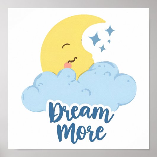 Hemelse Maan en Sterren Motivatie Poster (Voorkant)
