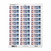 Hemelse Maan en Sterren Trouwadres Etiket (Full Sheet)