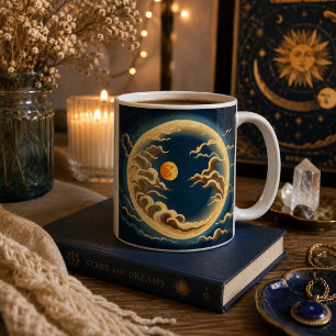 Hemelse Maan en Zon Vintage Mystieke Nachtelijke H Koffiemok