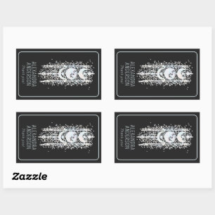 Hemelse Maan Fasen Mystiek Holistisch Spiritueel Rechthoekige Sticker