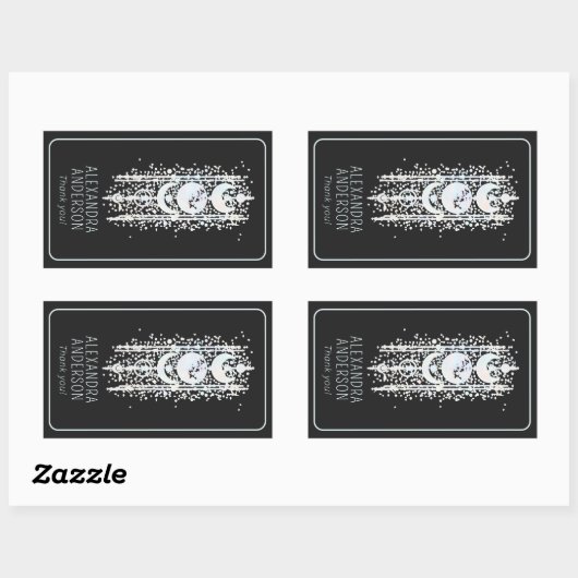 Hemelse Maan Fasen Mystiek Holistisch Spiritueel Rechthoekige Sticker (Vel)