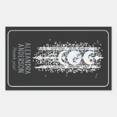 Hemelse Maan Fasen Mystiek Holistisch Spiritueel Rechthoekige Sticker (Voorkant)