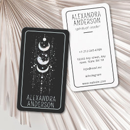 Hemelse Maan Fasen Mystiek Holistisch Spiritueel Visitekaartje