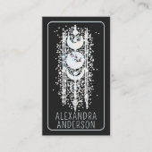 Hemelse Maan Fasen Mystieke Holistische QR Code Visitekaartje (Voorkant)