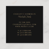 Hemelse Maan Fasen Sieraden Ontwerper Vierkante Visitekaartje (Achterkant)