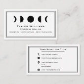 Hemelse Maan Fasen Spirituele Genezer Zwart Wit Visitekaartje (Voorkant / Achterkant)