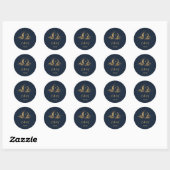 Hemelse Maan Huwelijksenvelopzegel Ronde Sticker (Vel)