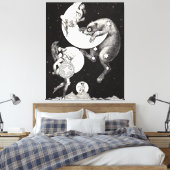 Hemelse Maan Lucht Universum God Nacht Illustratie Canvas Afdruk (Insitu (Slaapkamer))