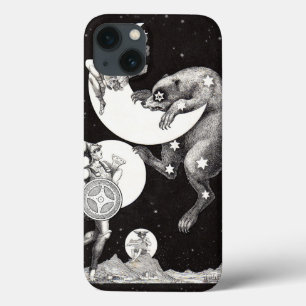 Hemelse Maan Lucht Universum God Nacht Illustratie Case-Mate iPhone Case