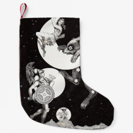 Hemelse Maan Lucht Universum God Nacht Illustratie Kleine Kerstsok