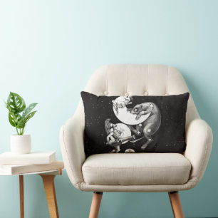 Hemelse Maan Lucht Universum God Nacht Illustratie Kussen