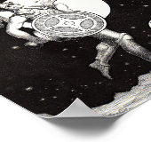 Hemelse Maan Lucht Universum God Nacht Illustratie Poster (Hoek)