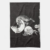 Hemelse Maan Lucht Universum God Nacht Illustratie Theedoek (Verticaal)