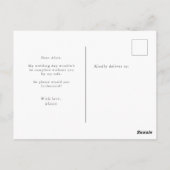 hemelse maan maanbruidsmaid Uitnodiging na (Achterkant)