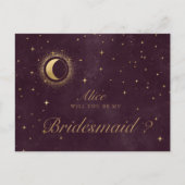 hemelse maan maanbruidsmaid Uitnodiging na (Voorkant)