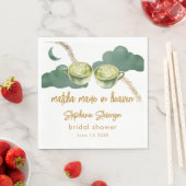 Hemelse Maan Matcha Gemaakt in de Hemel Bruidsdouc Servet (Insitu)