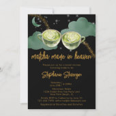 Hemelse Maan Matcha Trouwdag Borrel voor de Bruid Kaart (Voorkant)