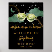 Hemelse Maan Matcha Verloving Feestje Poster (Voorkant)