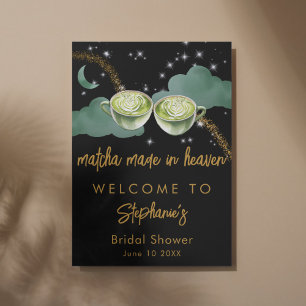 Hemelse Maan Matcha Verloving Feestje Poster