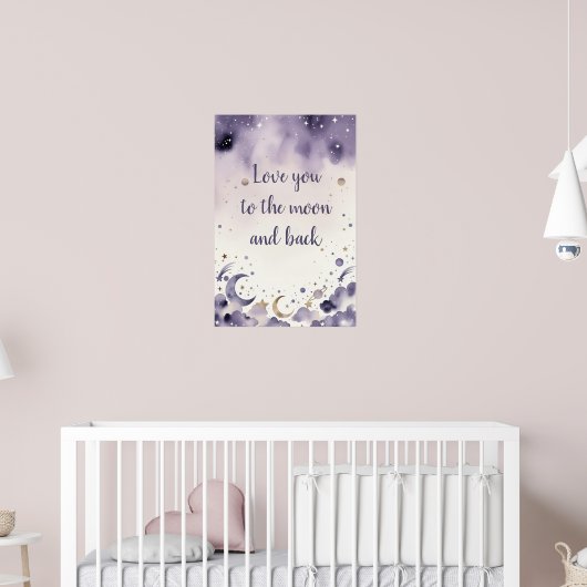 Hemelse Maan Nursery Muurkunst Poster (Kinderkamer 2)