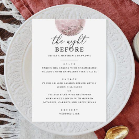 Hemelse Maan | Repetitie diner avond voor Menu