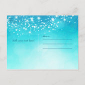 Hemelse maan schitterende feest datum save aankondigingskaart (Achterkant)