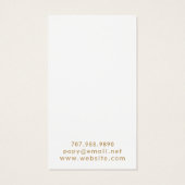 Hemelse Maan Sieraden Designer Sieraden Display Visitekaartje (Achterkant)