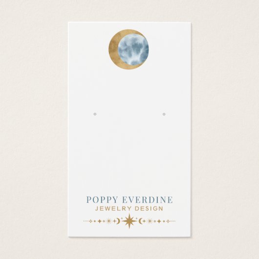 Hemelse Maan Sieraden Designer Sieraden Display Visitekaartje (Voorkant)