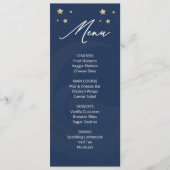 Hemelse Maan Sterren Baby Shower Menukaart (Voorkant)
