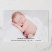 Hemelse Maan Sterren Bloemen Geboorte Aankondiging (Achterkant)