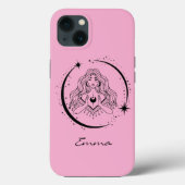Hemelse maan sterren,boho,elegante astronomie,roze Case-Mate iPhone case (Achterkant)