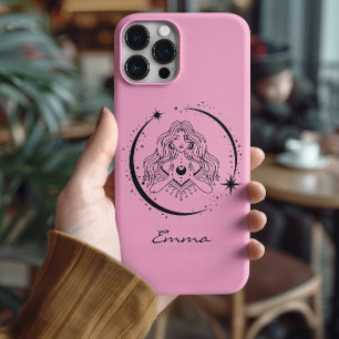 Hemelse maan sterren,boho,elegante astronomie,roze Case-Mate iPhone case