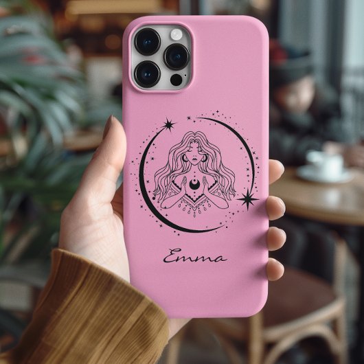 Hemelse maan sterren,boho,elegante astronomie,roze Case-Mate iPhone case