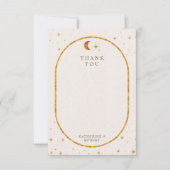  hemelse maan sterren bruiloft foto bedankkaart (Voorkant)