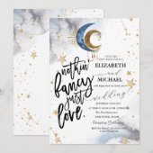 Hemelse Maan, Sterren Bruiloft Kaart (Voorkant / Achterkant)